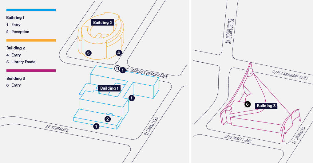 Mapa Esade Campus Pedralbes